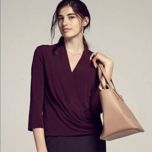 MM Lafleur Deneuve top. Eggplant size small.